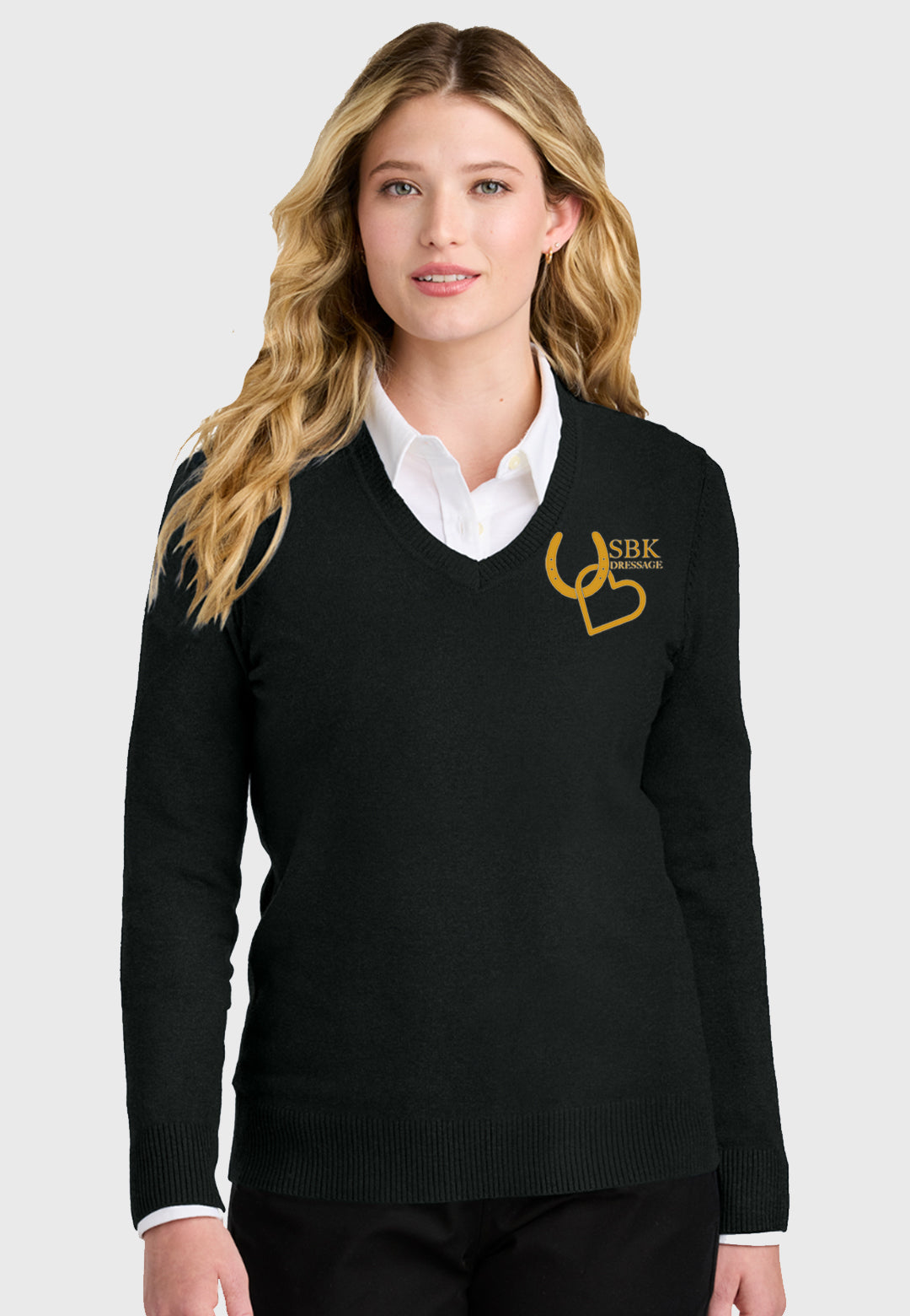 SBK Dressage Port Authority® Women’s Easy Care V-Neck Sweater