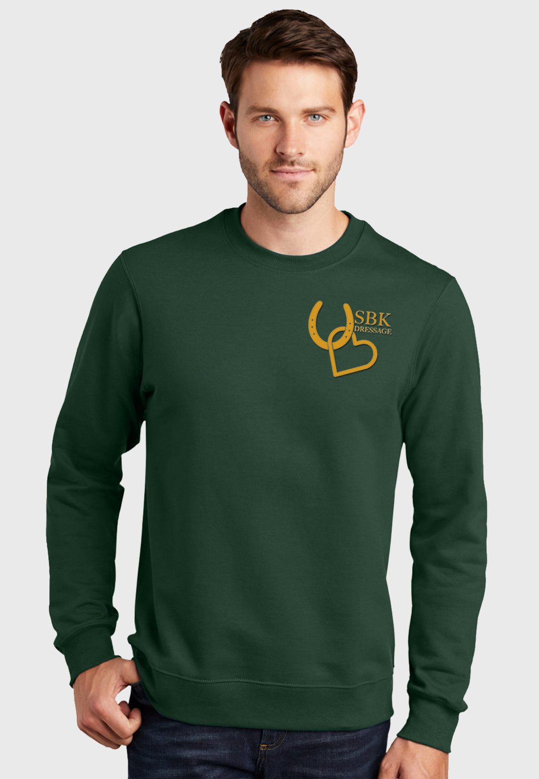 SBK Dressage Port & Company® Fan Favorite™ Fleece Crewneck Sweatshirt, 2 Color Options