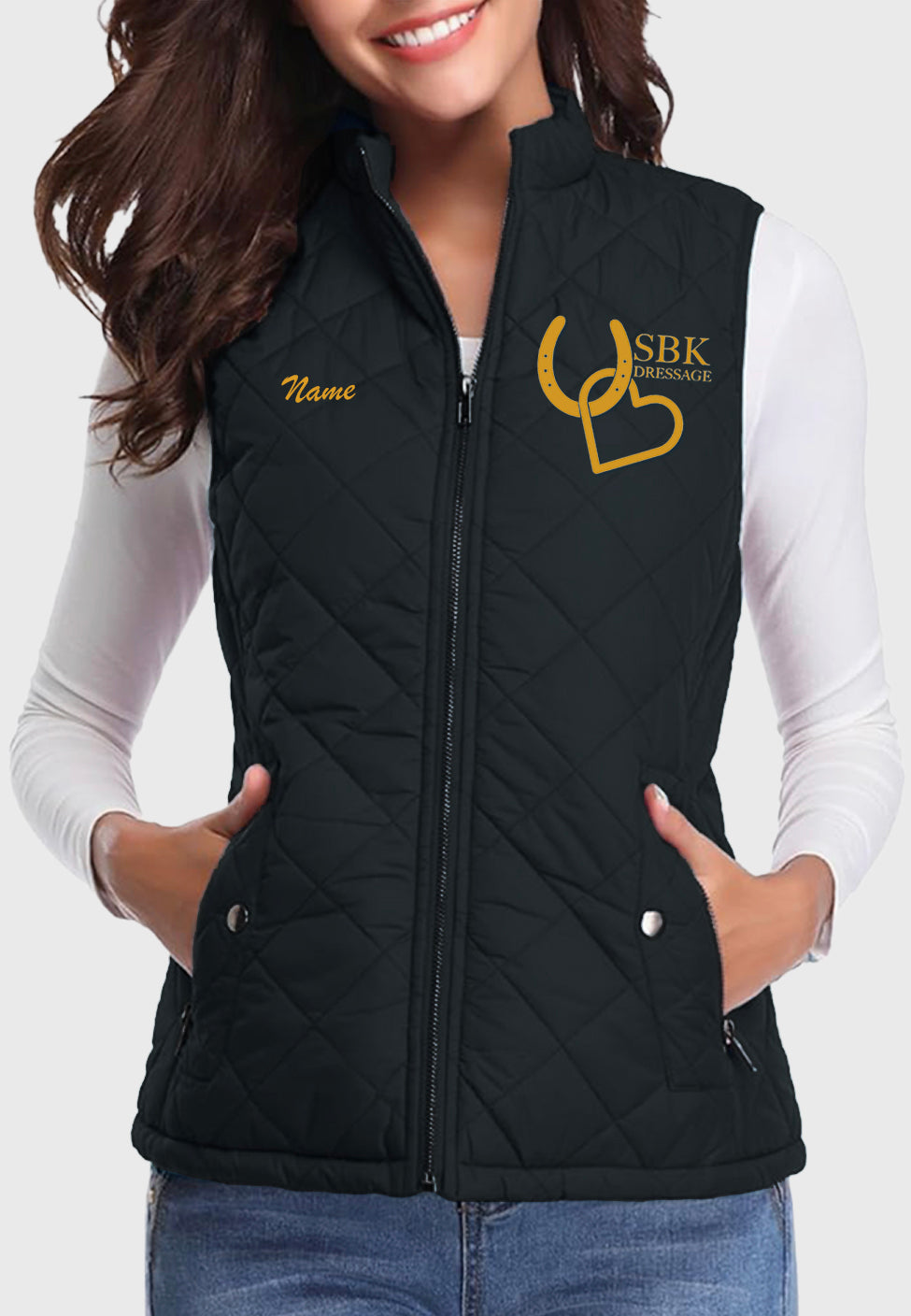 SBK Dressage Fuinloth Women's Quilted Vest, 3 Color Options