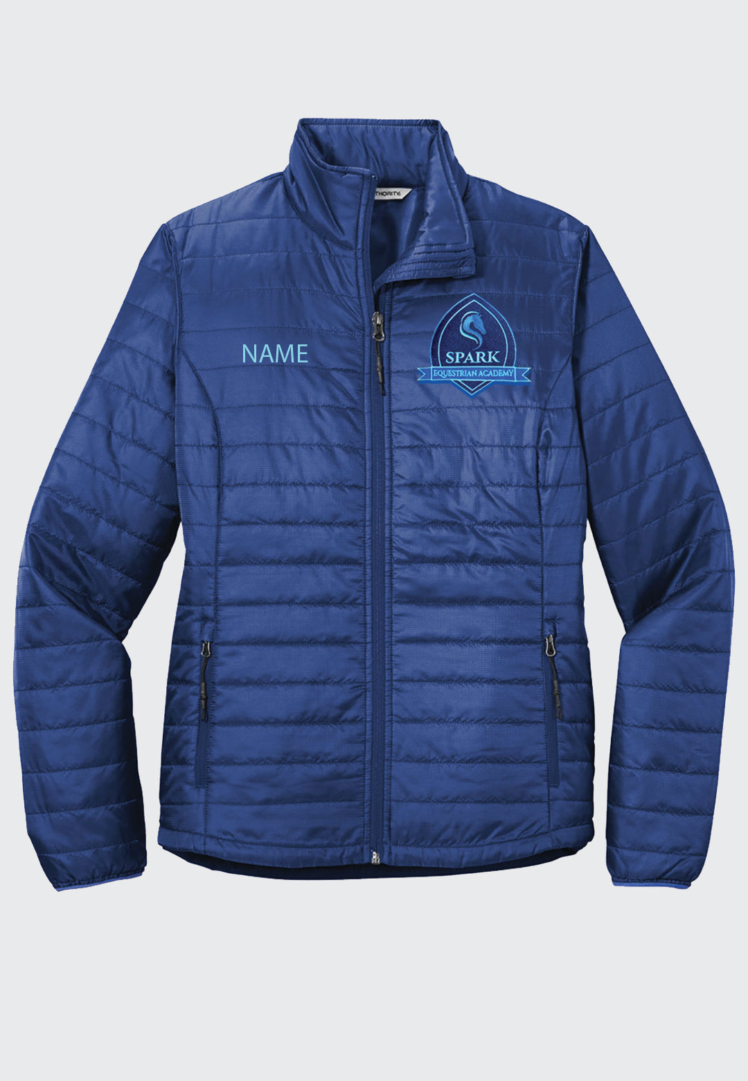 Spark Equestrian Academy Port Authority® Royal Packable Puffy Jacket - Ladies + Mens Styles