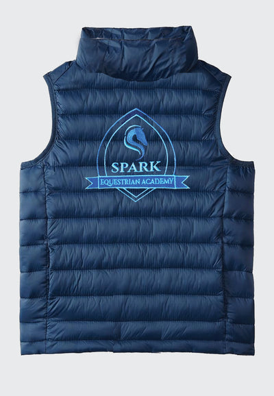 Spark Equestrian Academy Essential youth Lightweight Water-Resistant Packable Puffer Vest, 2 Color Options