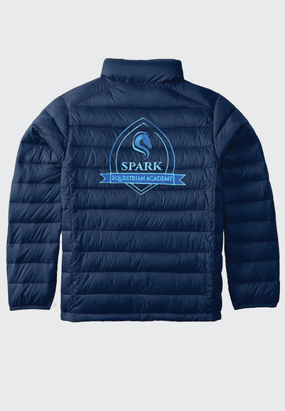 Spark Equestrian Academy Essentials Youth Lightweight Water-Resistant Packable Puffer Jacket, 2 Color Options
