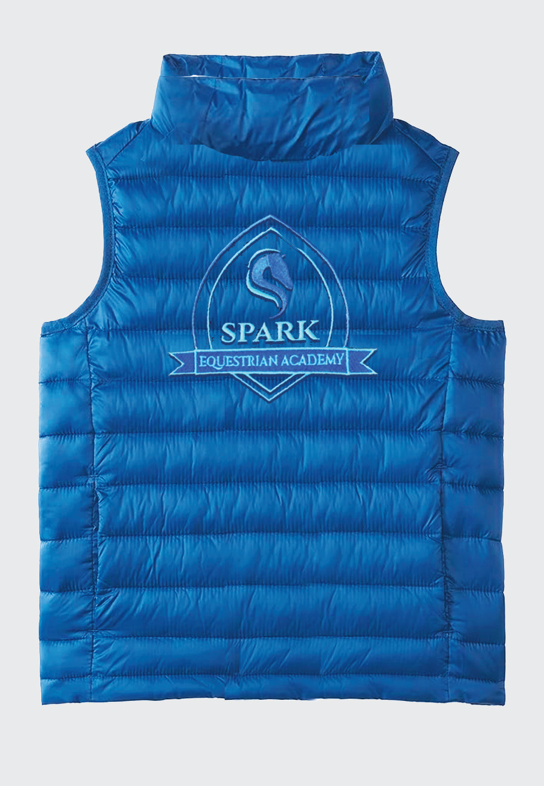 Spark Equestrian Academy Essential youth Lightweight Water-Resistant Packable Puffer Vest, 2 Color Options