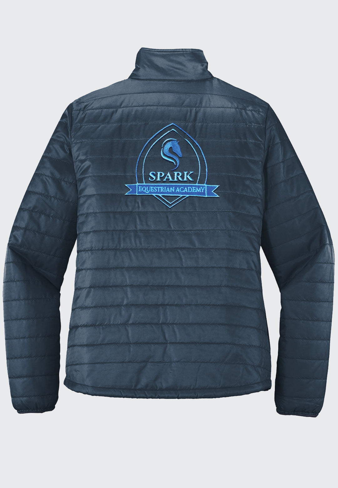 Spark Equestrian Academy Port Authority® Navy Packable Puffy Jacket - Ladies + Mens Styles