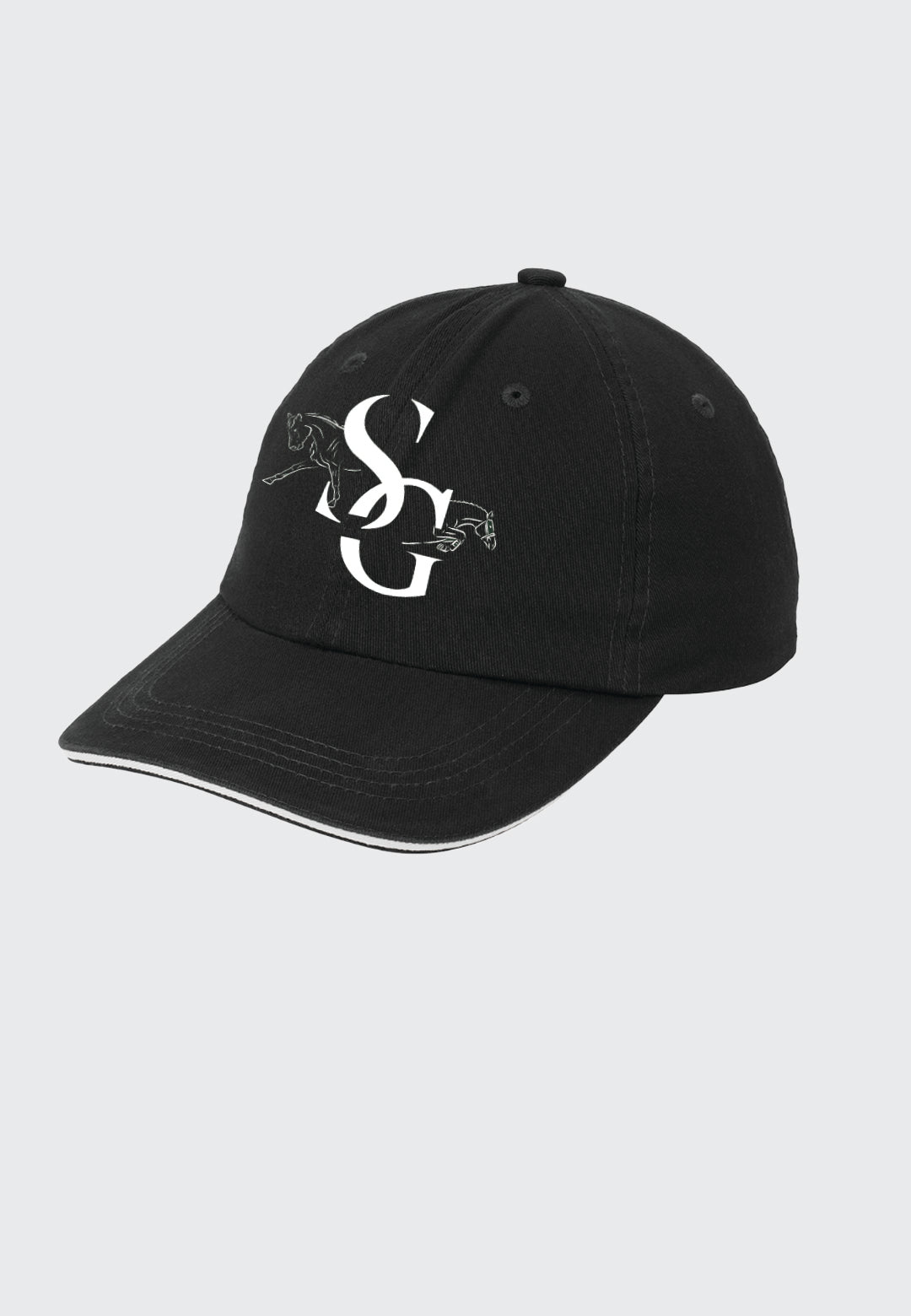 Second Glance Equestrian Port Authority® Sandwich Bill Cap with Striped Closure
