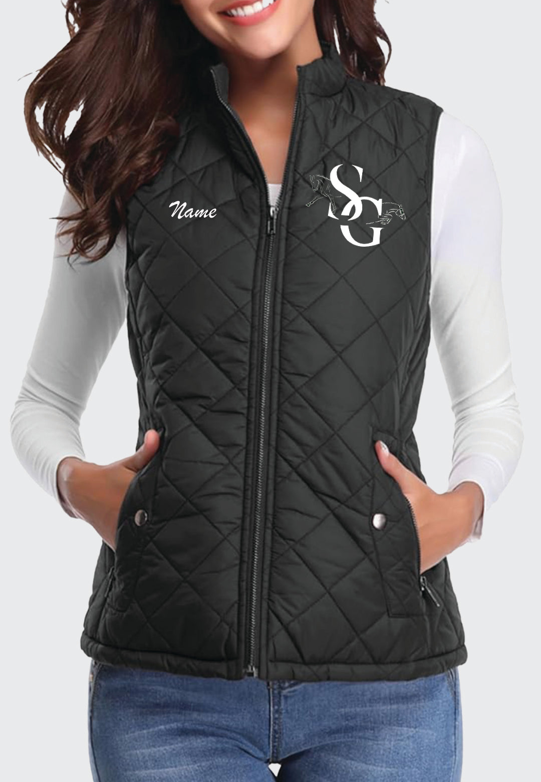 Second Glance Equestrian Fuinloth Women's Quilted Vest, 2 Color Options