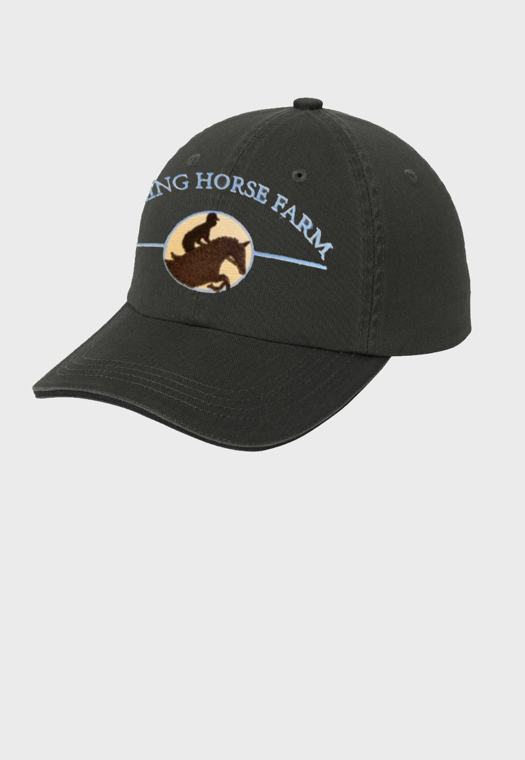 Smiling Horse Farm Port Authority® Sandwich Bill Cap with Striped Closure