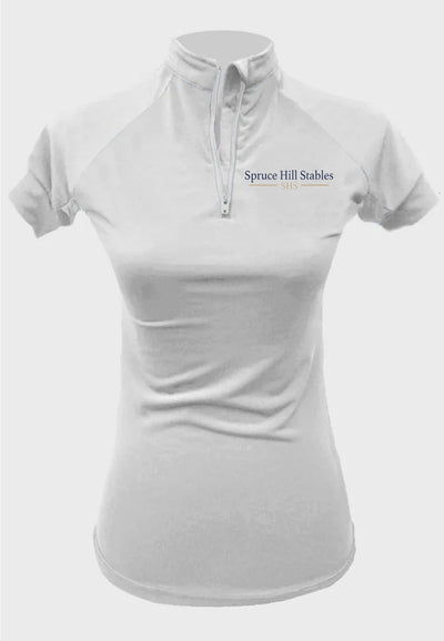 Spruce Hill Stables Short Sleeve Solid Custom Sun Shirt, Adult + Youth Sizes, 2 Color Options