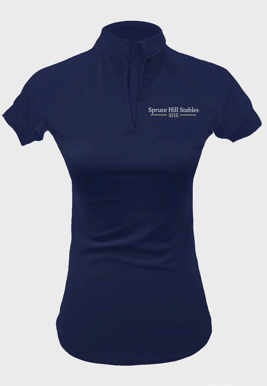 Spruce Hill Stables Short Sleeve Solid Custom Sun Shirt, Adult + Youth Sizes, 2 Color Options