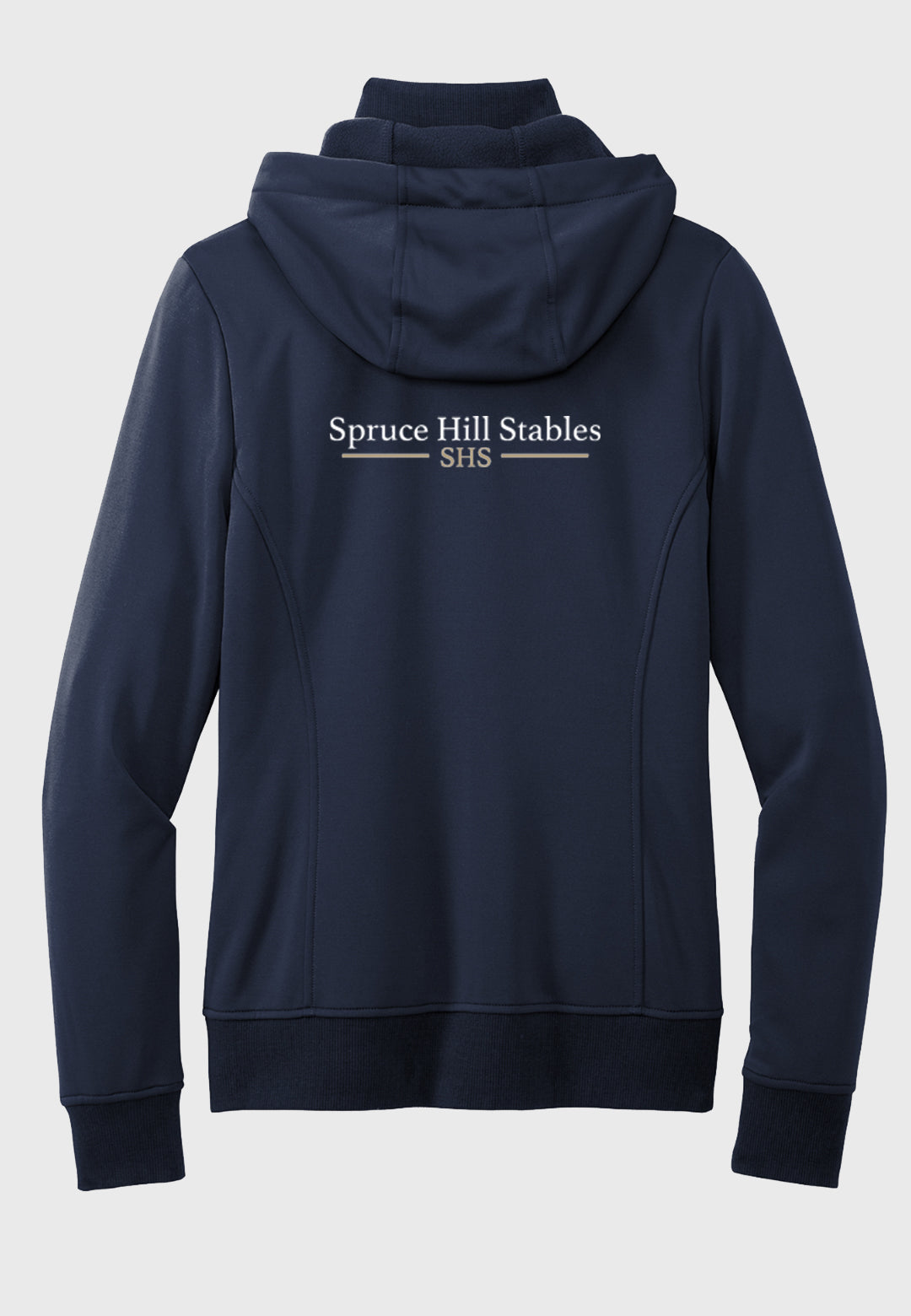 Spruce Hill Stables Port Authority® Navy Smooth Fleece Hooded Jacket, Ladies + Mens Styles