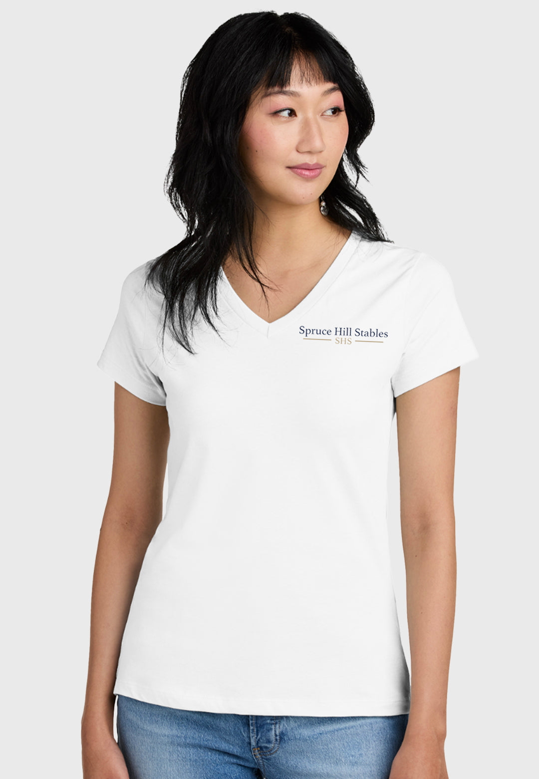 Spruce Hill Stables District ® Women’s Perfect Weight ® V-Neck Tee, 2 Color Options