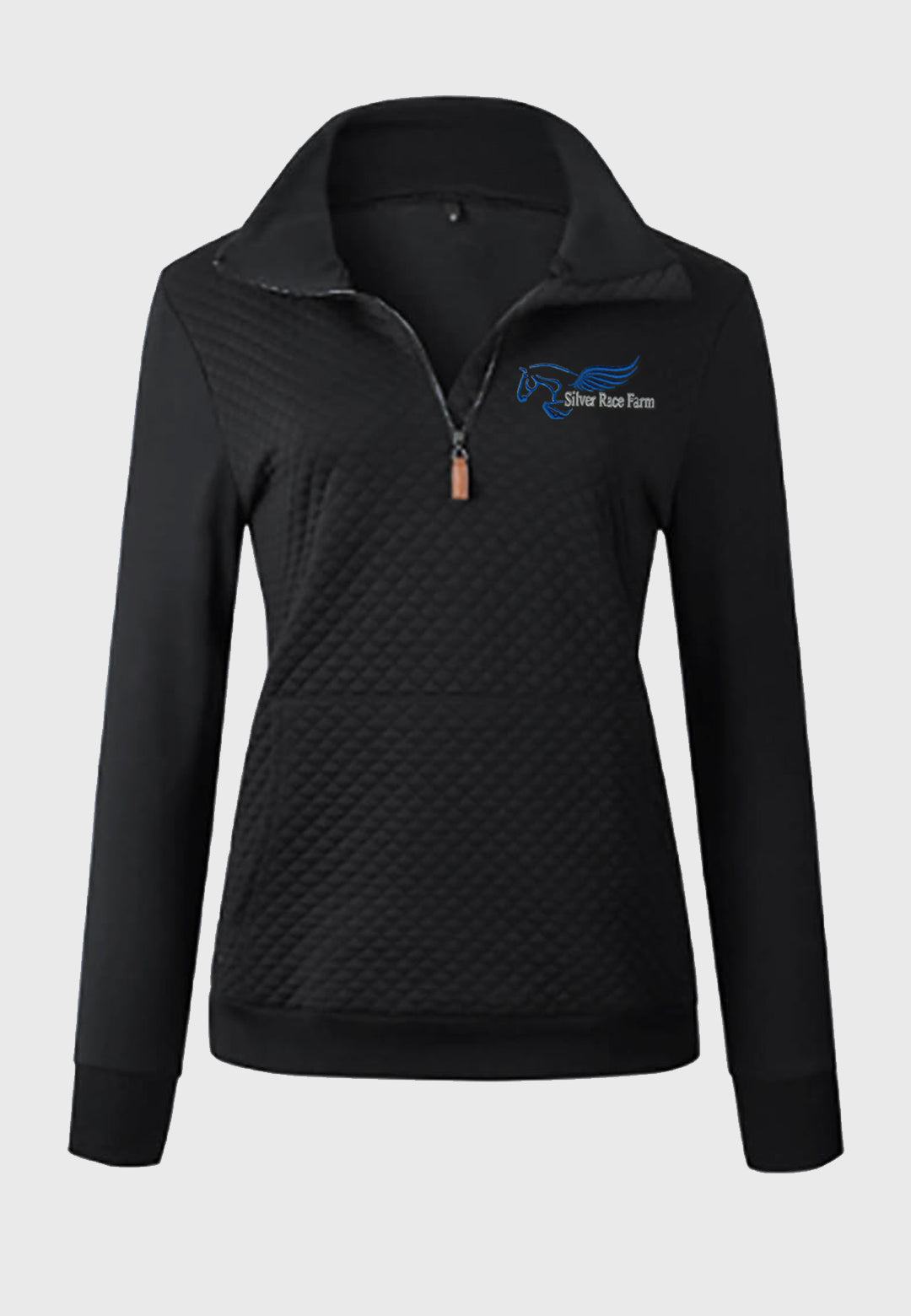 Silver Race Farm BTFBM Ladies Quilted 1/4 Zip Sweatshirt
