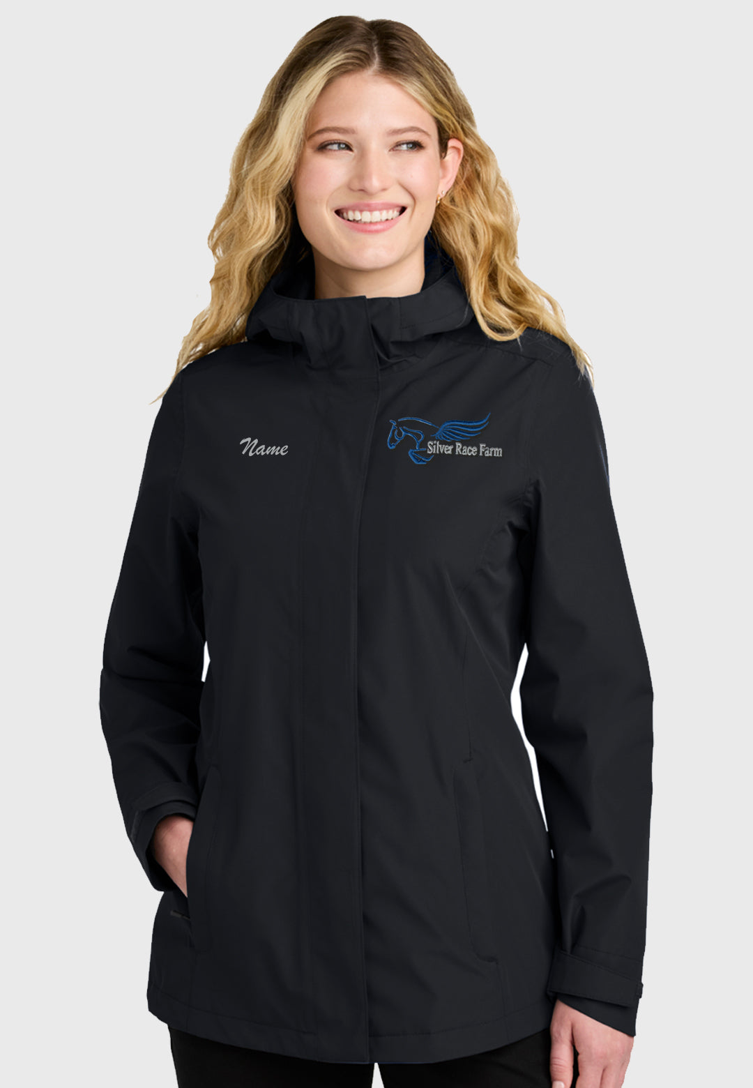 Silver Race Farm Port Authority® Ladies C-FREE® Rain Jacket, Ladies + Mens Sizes