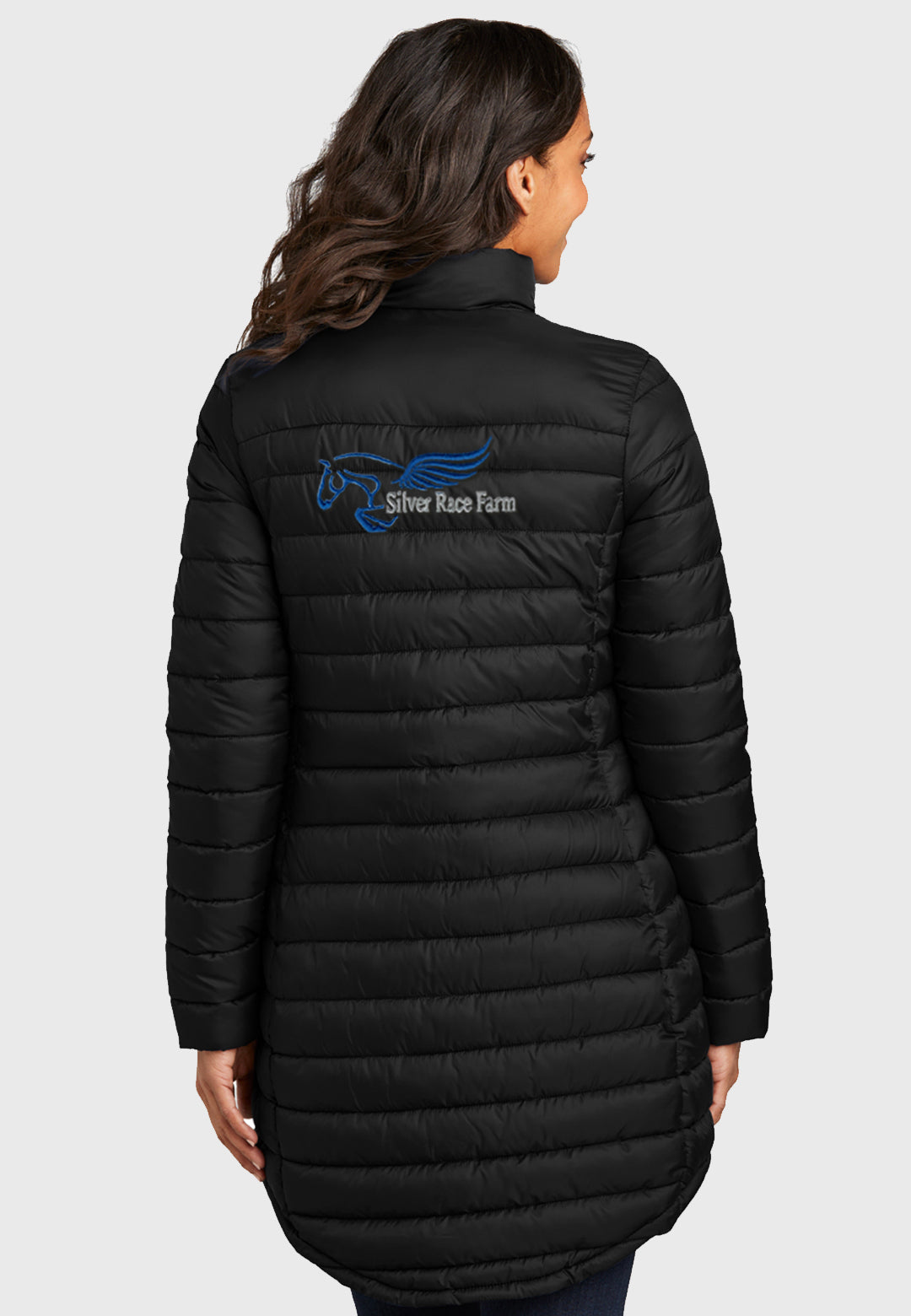 Silver Race Farm Port Authority® Ladies Horizon Puffy Long Jacket