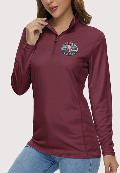 Stone Wall Stables MAGCOMSEN Women's Long Sleeve 1/4 Zip Sunshirt, 2 Color Options