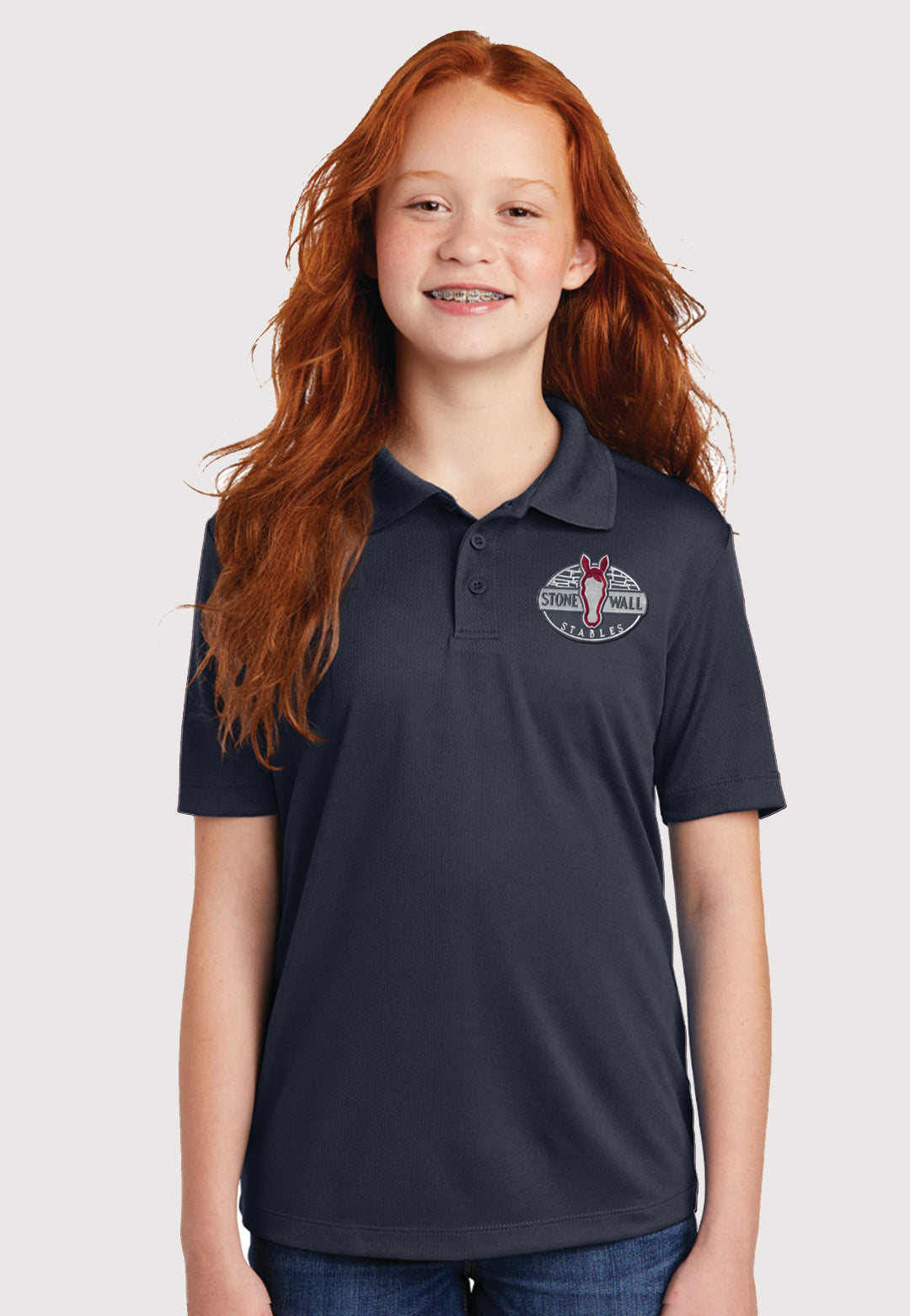 Stone Wall Stables Sport-Tek® Youth PosiCharge® RacerMesh® Polo - 2 Color Options