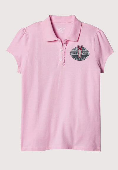 Stone Wall Stables The Children's Place Girls' Short Sleeve Ruffle Pique Polo, 3 Color options