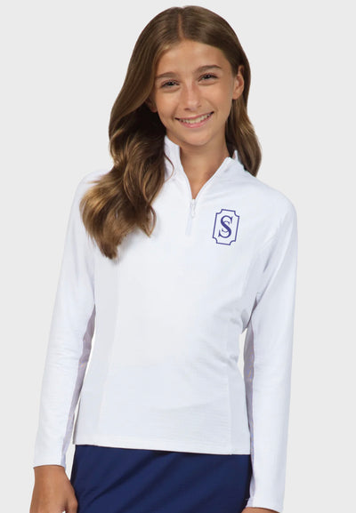 Segars Stables IBKÜL Girls Long Sleeve Zip Mock Neck - 3 Color Options