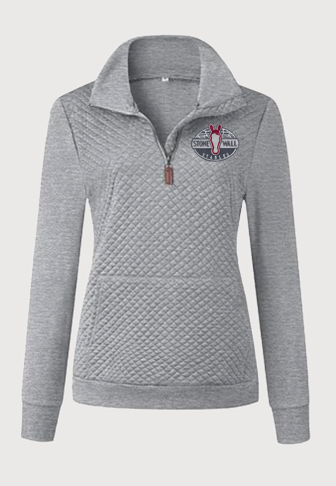 Stone Wall Stables BTFBM Ladies Quilted 1/4 Zip Sweatshirt, 2 Color Options