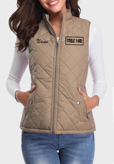 Steele Yard Fuinloth Women's Quilted Vest, 2 Color Options