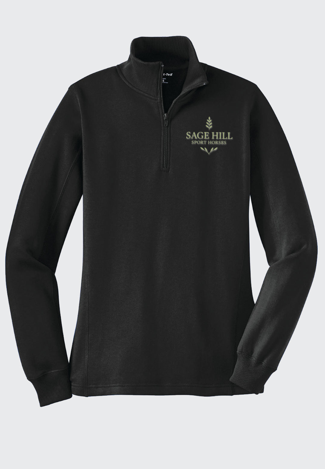 Sage Hill Sport Horses Sport-Tek® Black 1/4-Zip Sweatshirt - Ladies + Mens Sizes