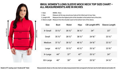 Bigtime Eventing IBKÜL's Ladies Long Sleeve Zip Mock Neck - Blue