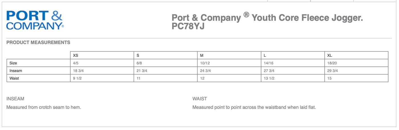 Castle Neck Farm Port & Company ® Core Fleece Jogger - Youth/Adult Unisex Sizes