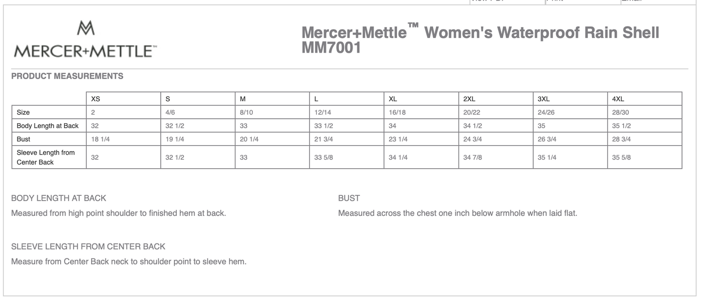Flanders Polo Mercer+Mettle™ Waterproof Rain Shell - Ladies/Mens Sizes