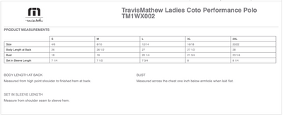 SP Dressage TravisMathew Ladies Coto Performance Polo, 2 Color Options