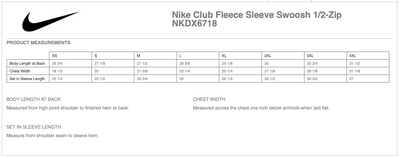 Dauterive Equestrian Nike Club Fleece Sleeve Swoosh 1/2-Zip, Ladies + Mens Sizes