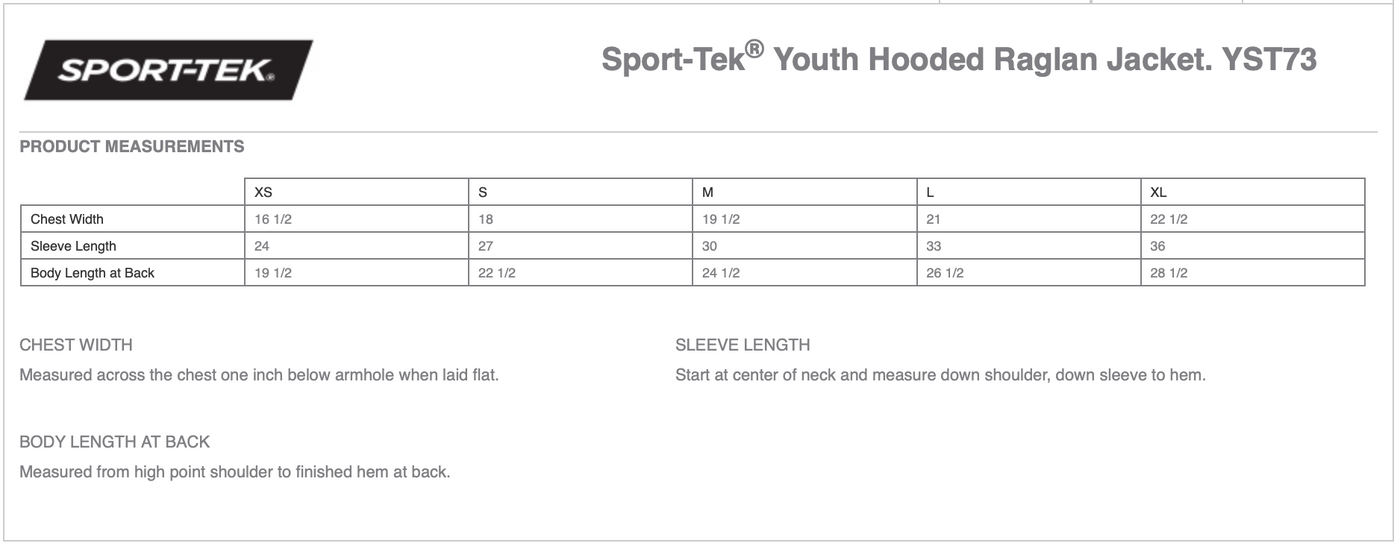 Rio Grande Region Sport-Tek® Youth Hooded Raglan Jacket