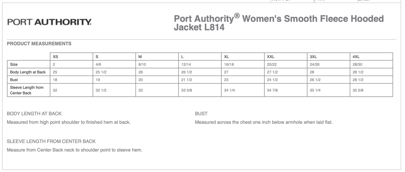 Spruce Hill Stables Port Authority® Navy Smooth Fleece Hooded Jacket, Ladies + Mens Styles