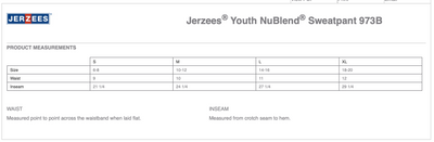 On Course Riding Academy Jerzees® Youth NuBlend® Sweatpant, 2 Color Options