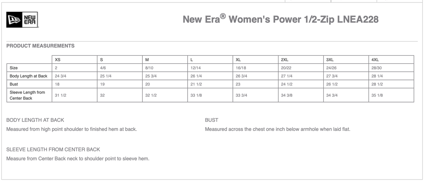 Burk Equestrian New Era® Women’s Power 1/2-Zip, 2 Color options