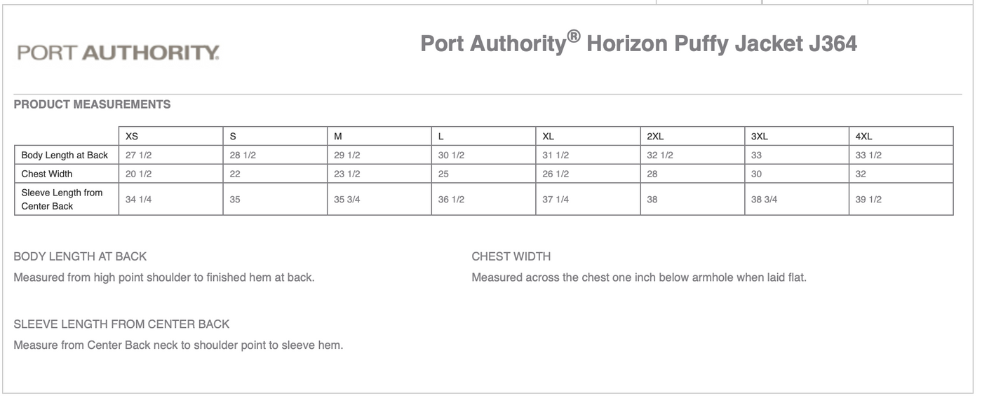 Rising Starr Port Authority® Horizon Puffy Long Jacket, Ladies/Mens Styles