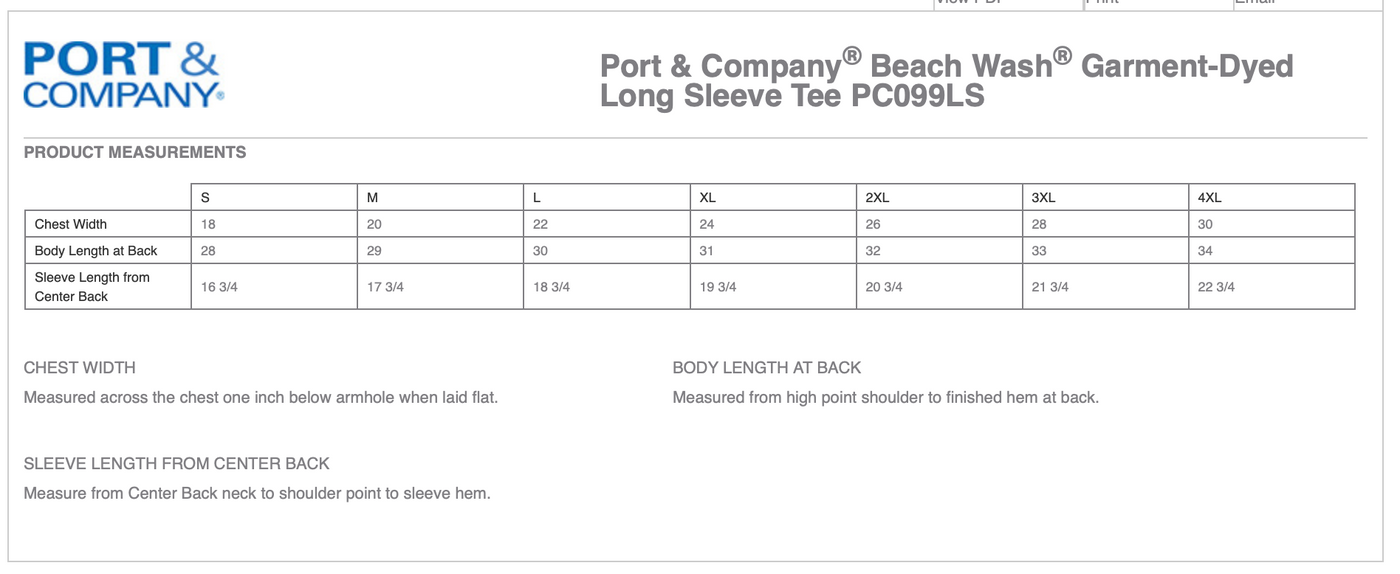 Breezy Rock Stables Port & Company® Beach Wash® Garment-Dyed Long Sleeve Tee - Adult Sizes