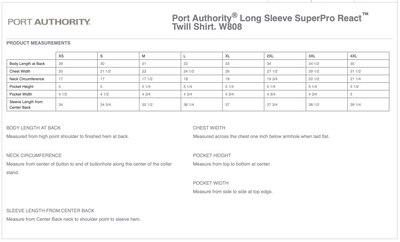 Alex Goldman Port Authority® Long Sleeve SuperPro React ™ - Ladies + Mens Sizes