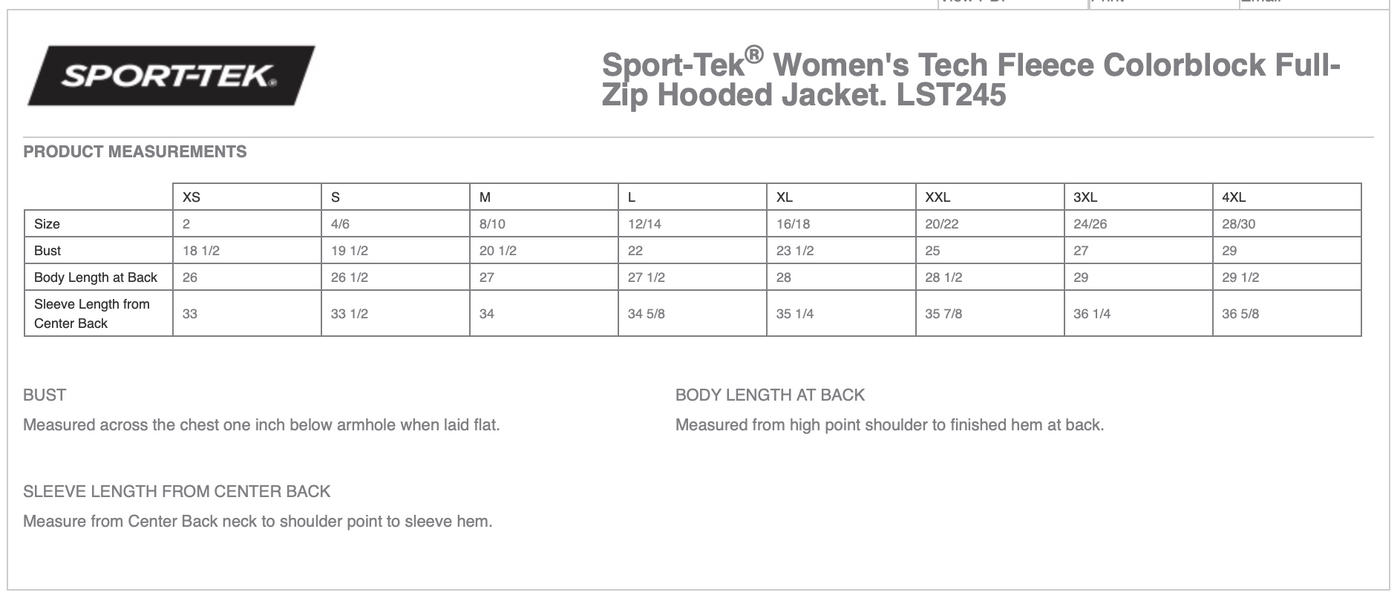 Phoenix Equestrian Team Sport-Tek® Women's Tech Fleece Colorblock Full-Zip Hooded Jacket