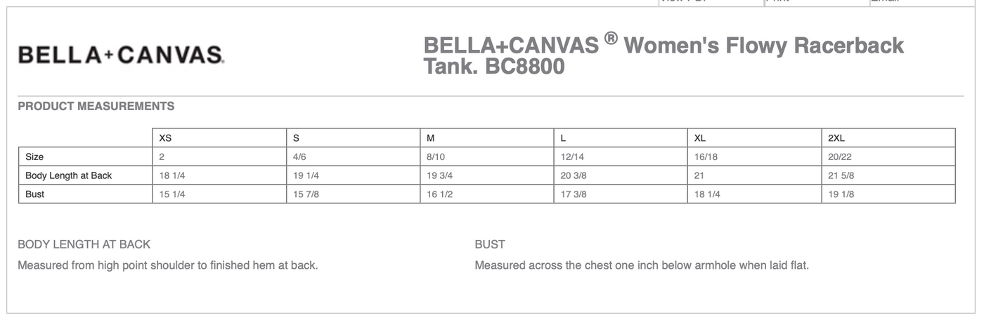 Third Gen Equestrian Center BELLA+CANVAS ® Women’s Flowy Racerback Tank - 2 Color Options