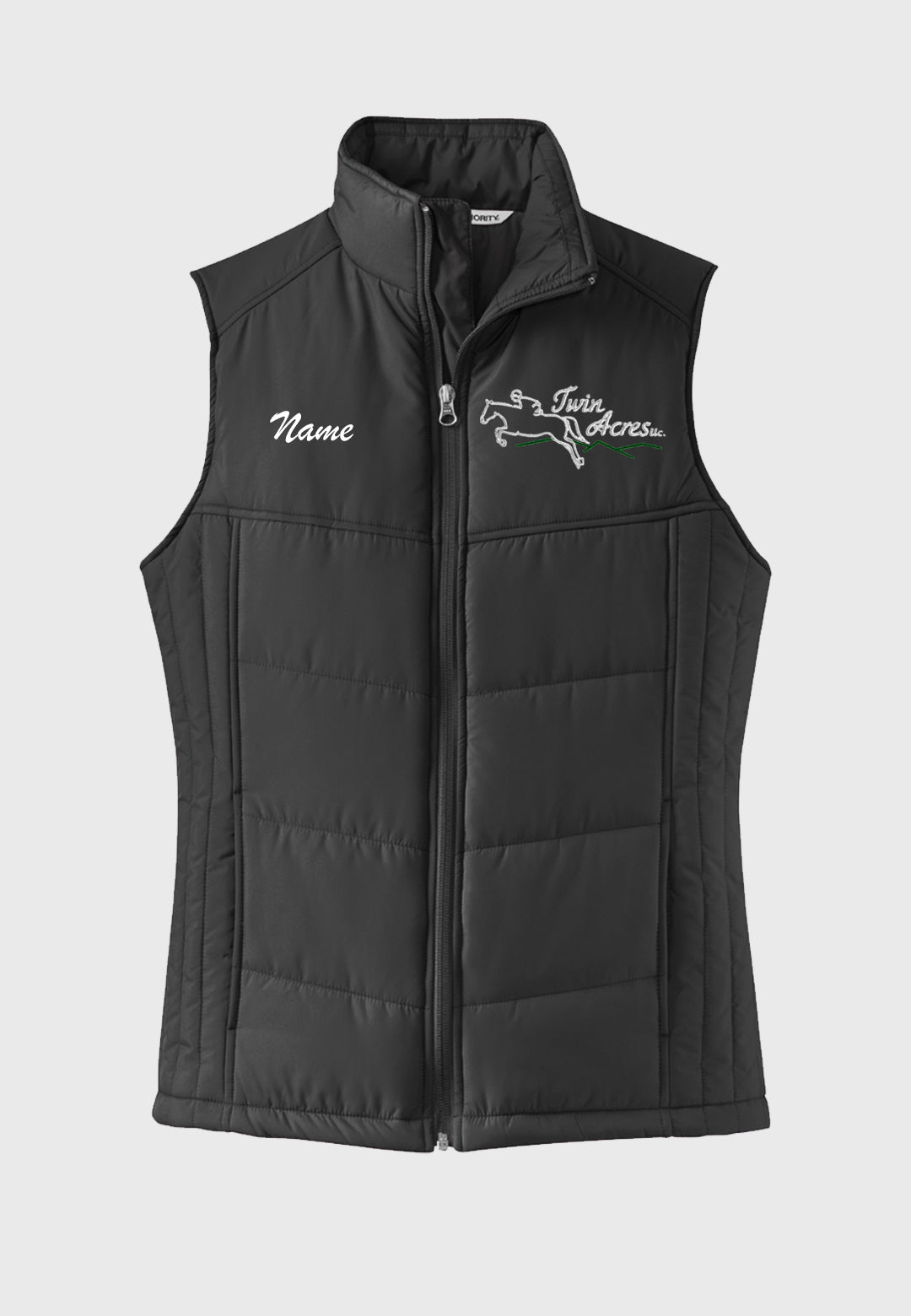 Twin Acres Port Authority® Black Puffy Vest - Ladies/Mens Styles
