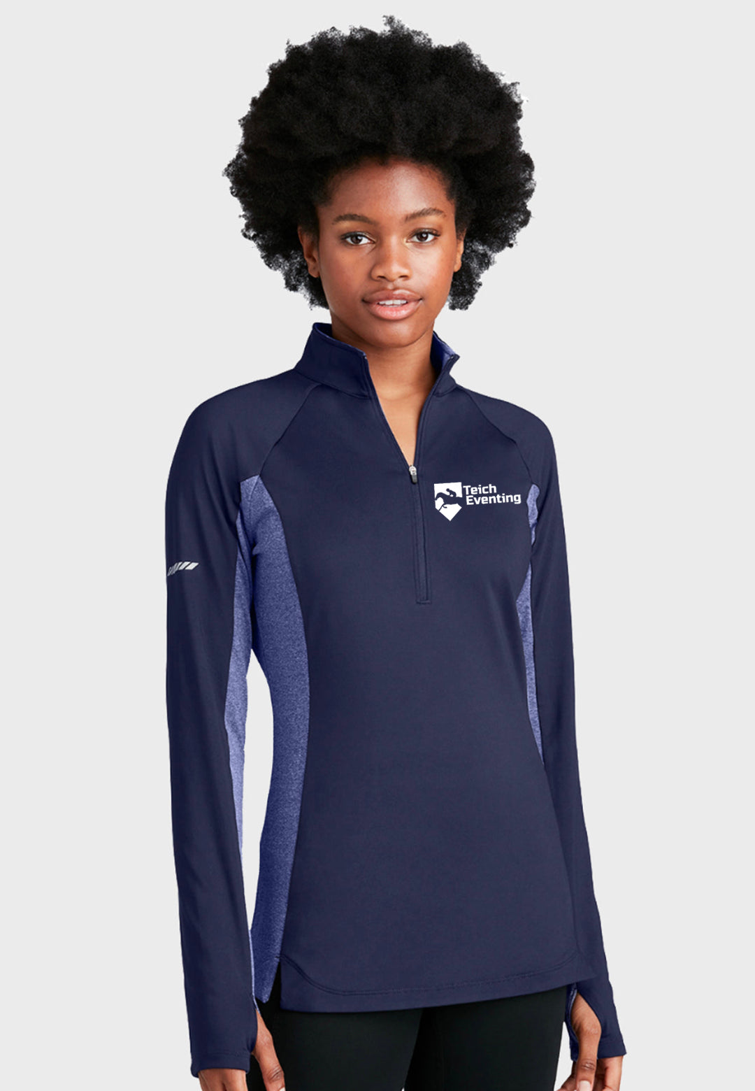 Teich Eventing Sport-Tek® Sport-Wick® Stretch Contrast 1/2-Zip Pullover - Ladies + Mens