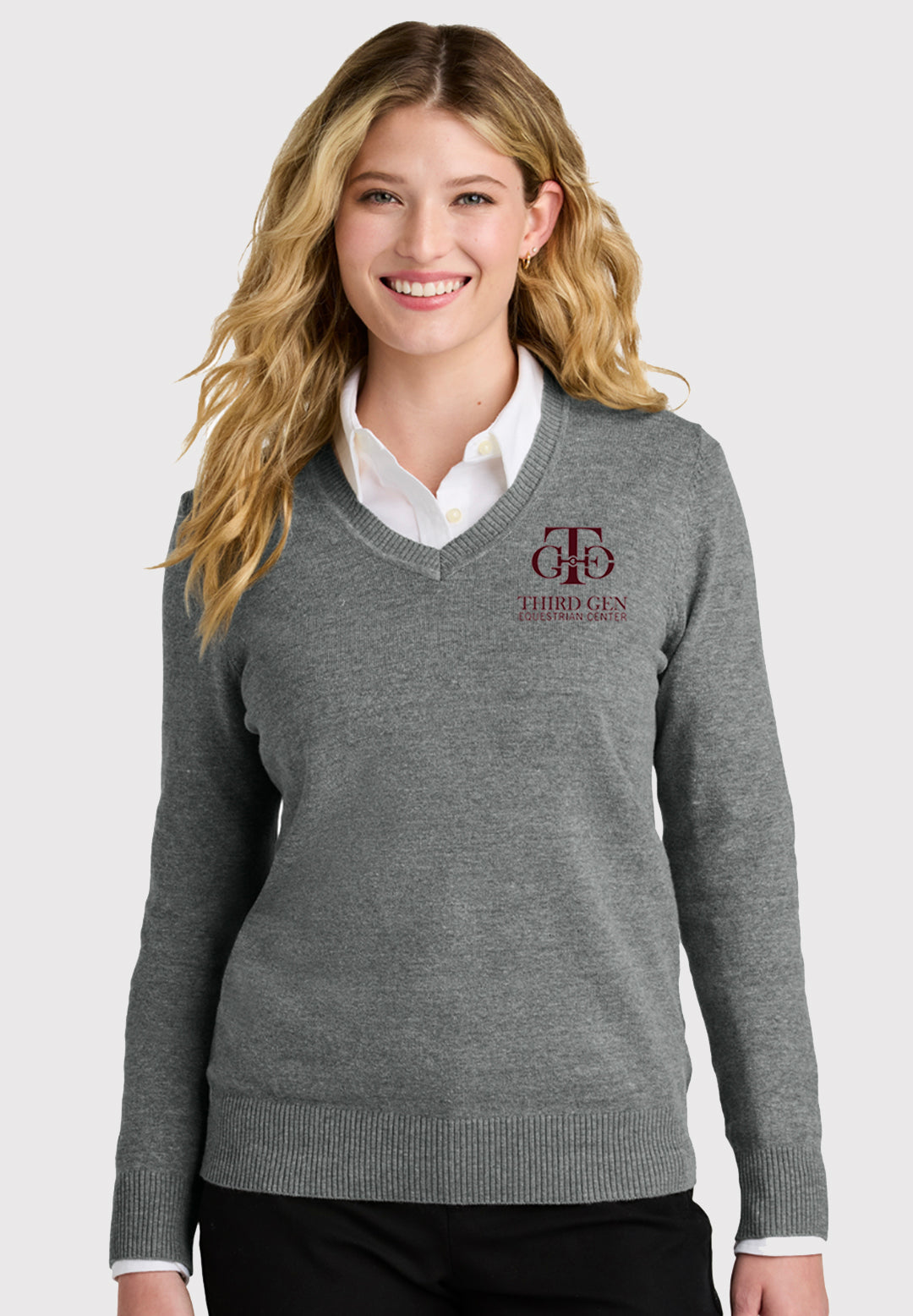 Third Gen Equestrian Center Port Authority® Women’s Easy Care V-Neck Sweater