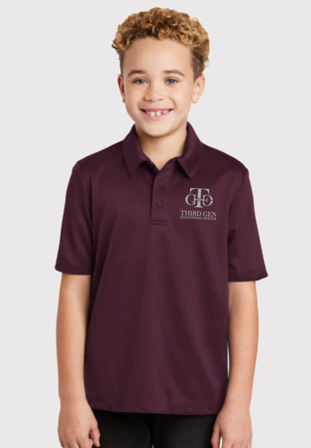 Third Gen Equestrian Center Youth Port Authority® Silk Touch™ Polo