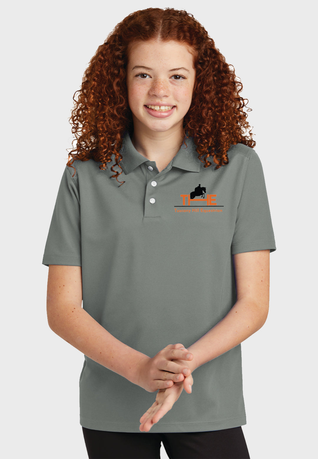 Tuscany Hill Equestrian Sport-Tek® Youth UV Micropique Polo, 2 Color Options