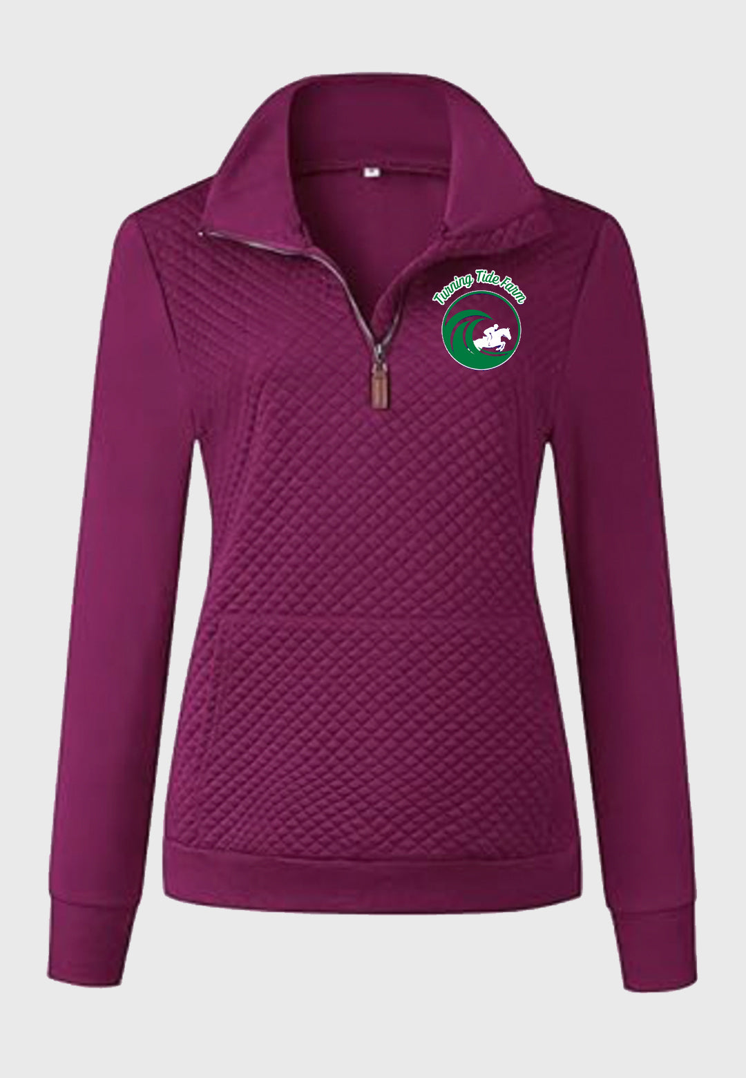 Turning Tide Farm BTFBM Ladies Quilted 1/4 Zip Sweatshirt, 3 Color Options