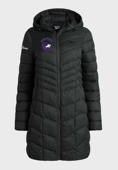 Turning Tide Farm Reebok Womens Long Puffer Jacket, 2 Color Options