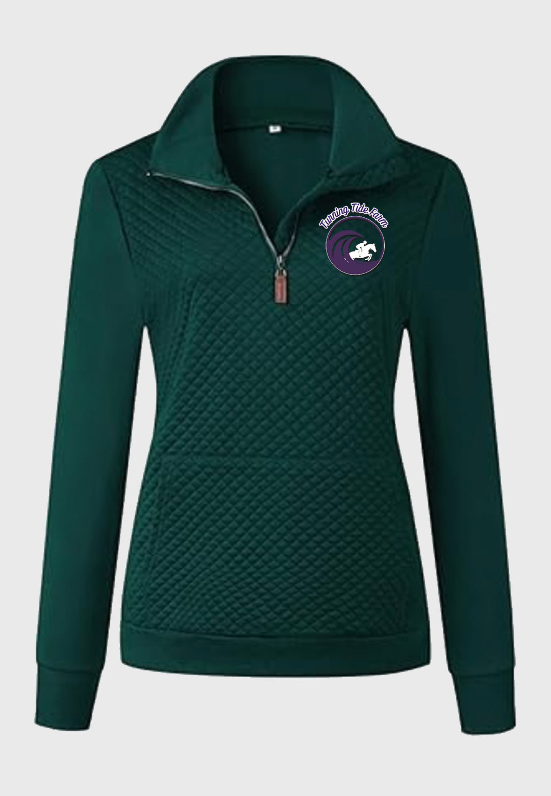 Turning Tide Farm BTFBM Ladies Quilted 1/4 Zip Sweatshirt, 3 Color Options