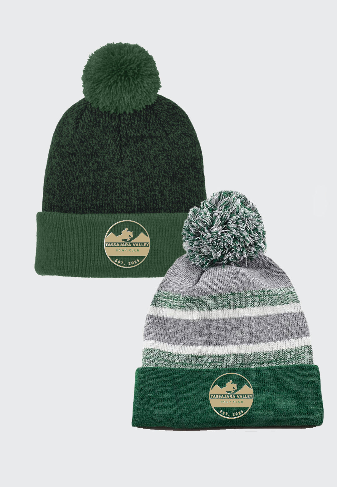 Tassajara Valley Pony Club Kids Pom Beanie, 2 Styles