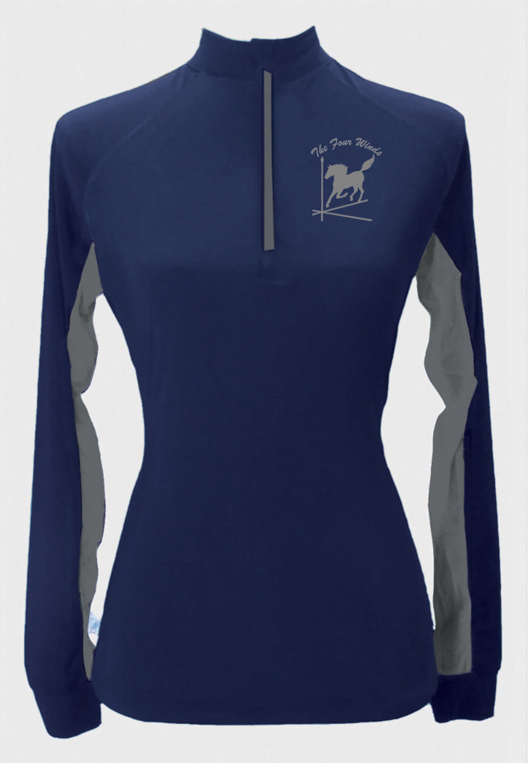 The Four Winds Long Sleeve Custom Sun Shirt with Contrasting Accents, Ladies, Mens + Youth Sizes