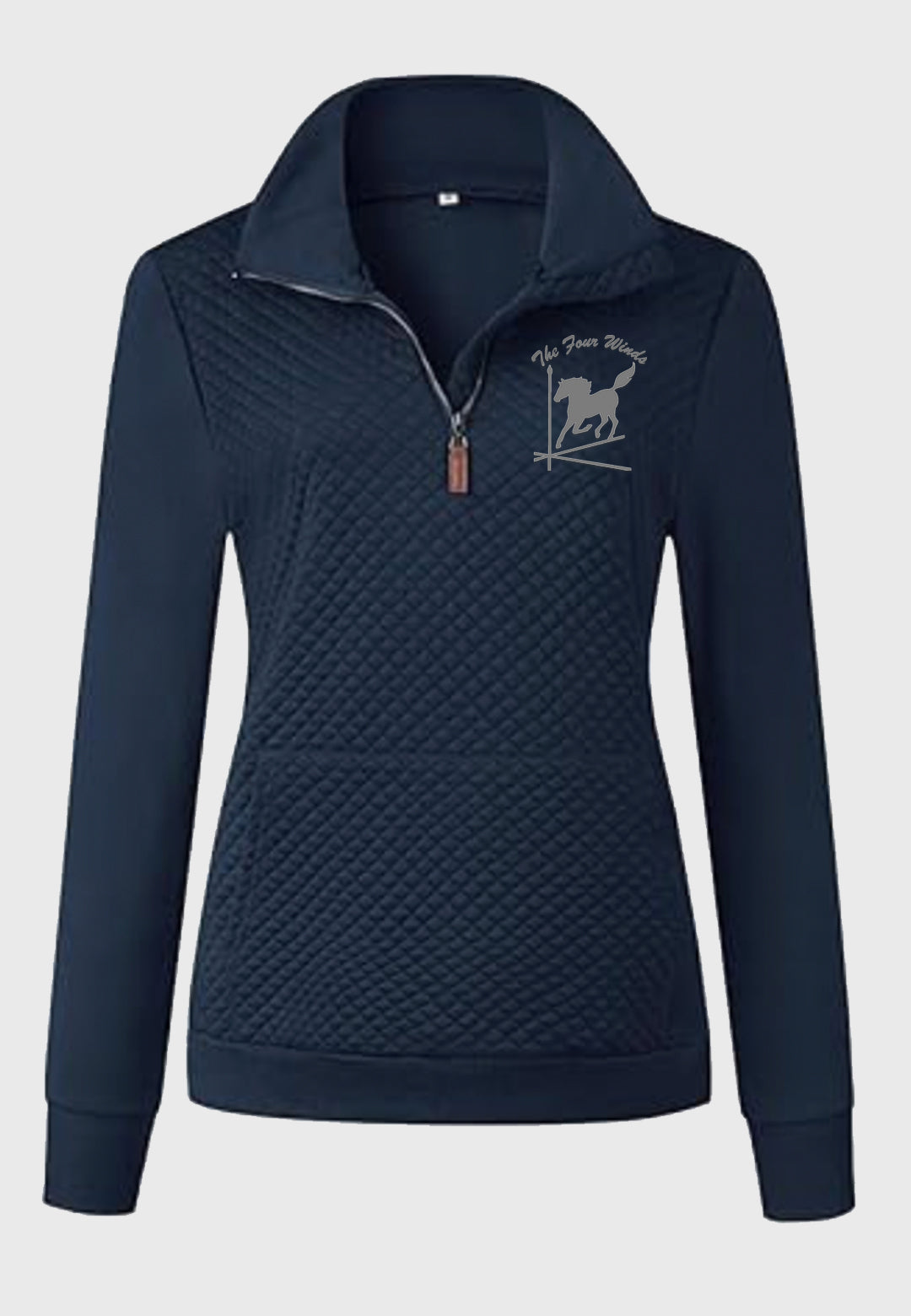 The Four Winds BTFBM Ladies Quilted 1/4 Zip Sweatshirt, 2 Color Options